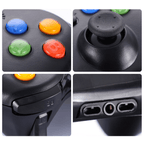 Xbox Uyumlu Oyun Kolu - renkli tuşlar, dokulu analog ve jack girişi yakın çekim
