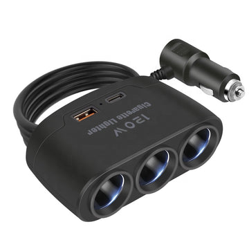3'lü Çakmak Soketi ve 120W Araç Şarj Çoğaltıcı