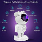 Astronot Projektör - müzik çalar, beyaz gürültü, zamanlayıcı ve 360 derece projeksiyon özellikleri