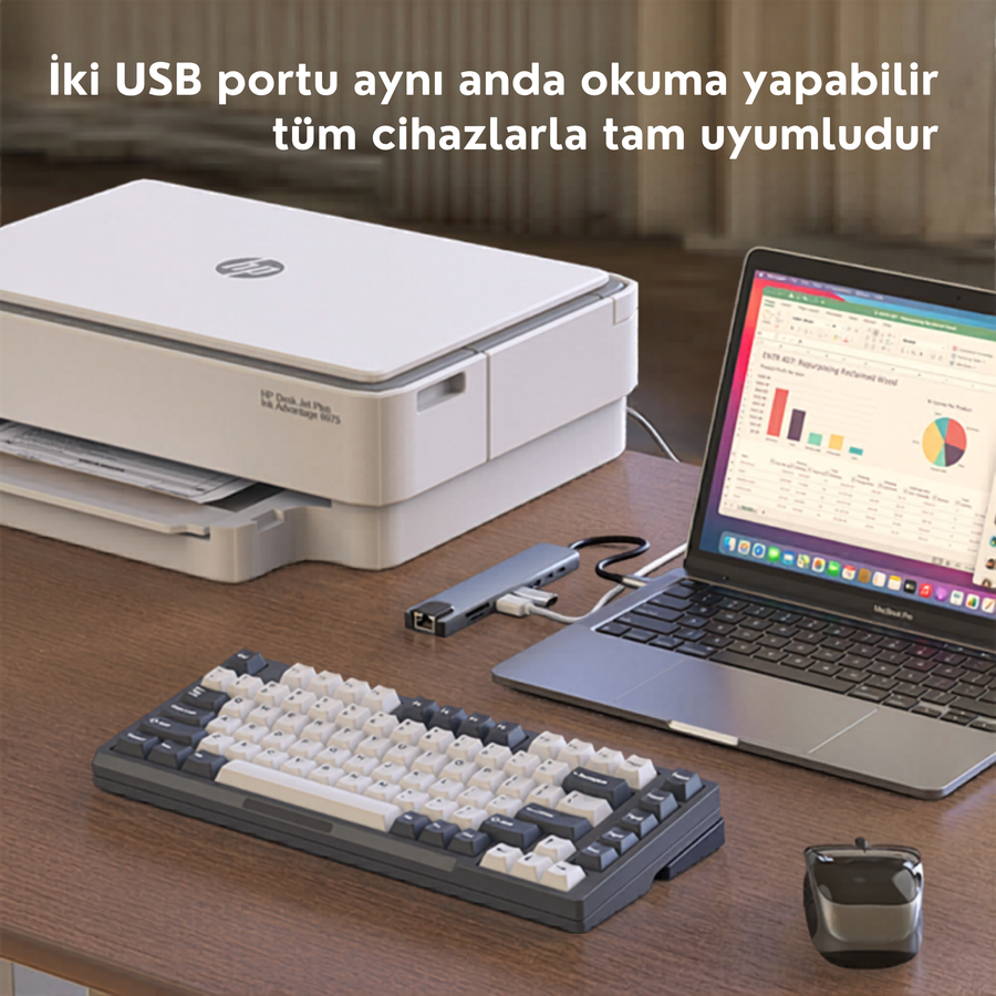 Tek Type-C girişinden sekiz bağlantı