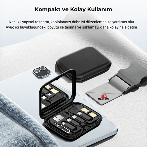 Aynalı Seyahat Seti - kompakt ve kolay kullanım, avuç içi boyut