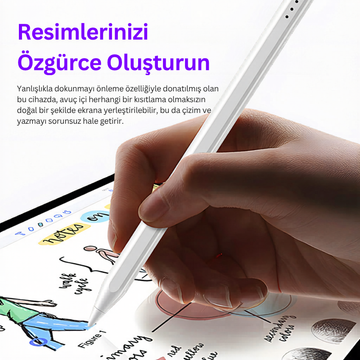 Şarjlı Dokunmatik Kalem iOS Android Windows Uyumlu Tablet Telefon iPad Yazı Çizim Kalemi