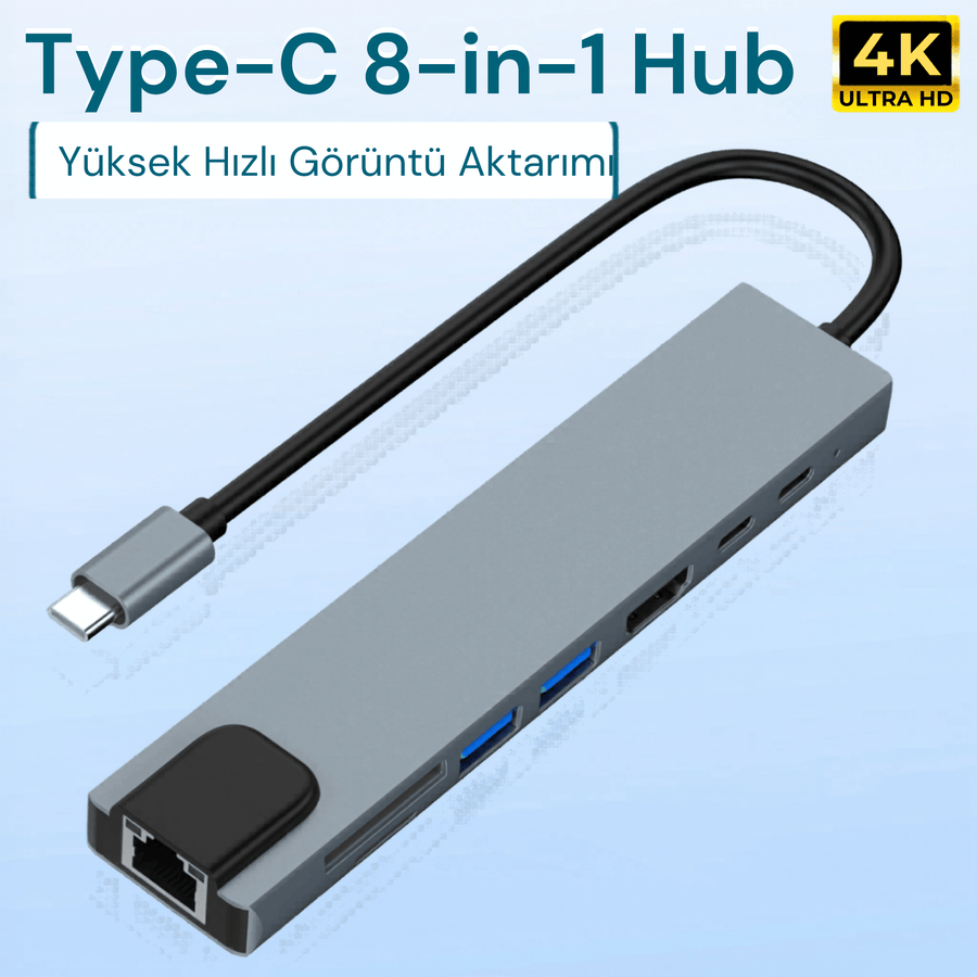 Type-C Çoğaltıcı - 4K HDMI ile yüksek hızlı görüntü aktarımı